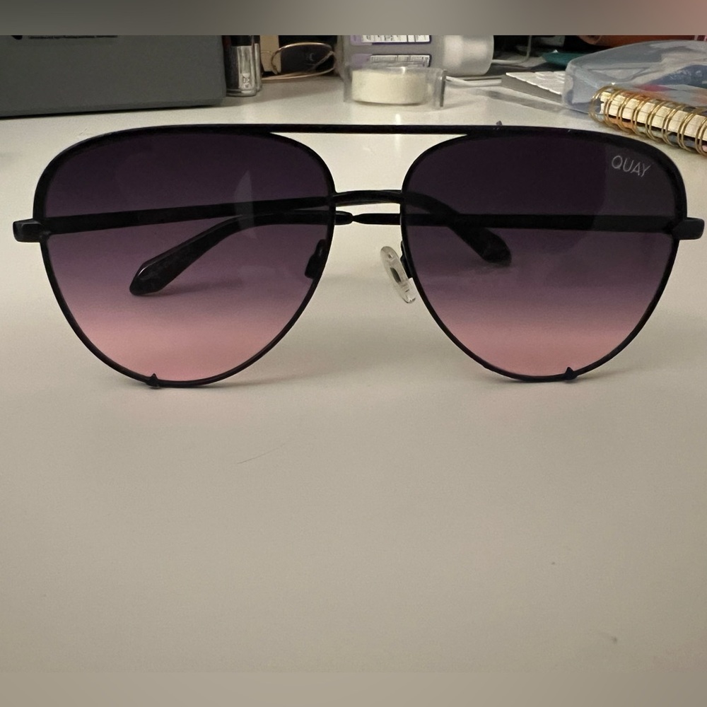 Quay Black and Purple High Key Sunglasses